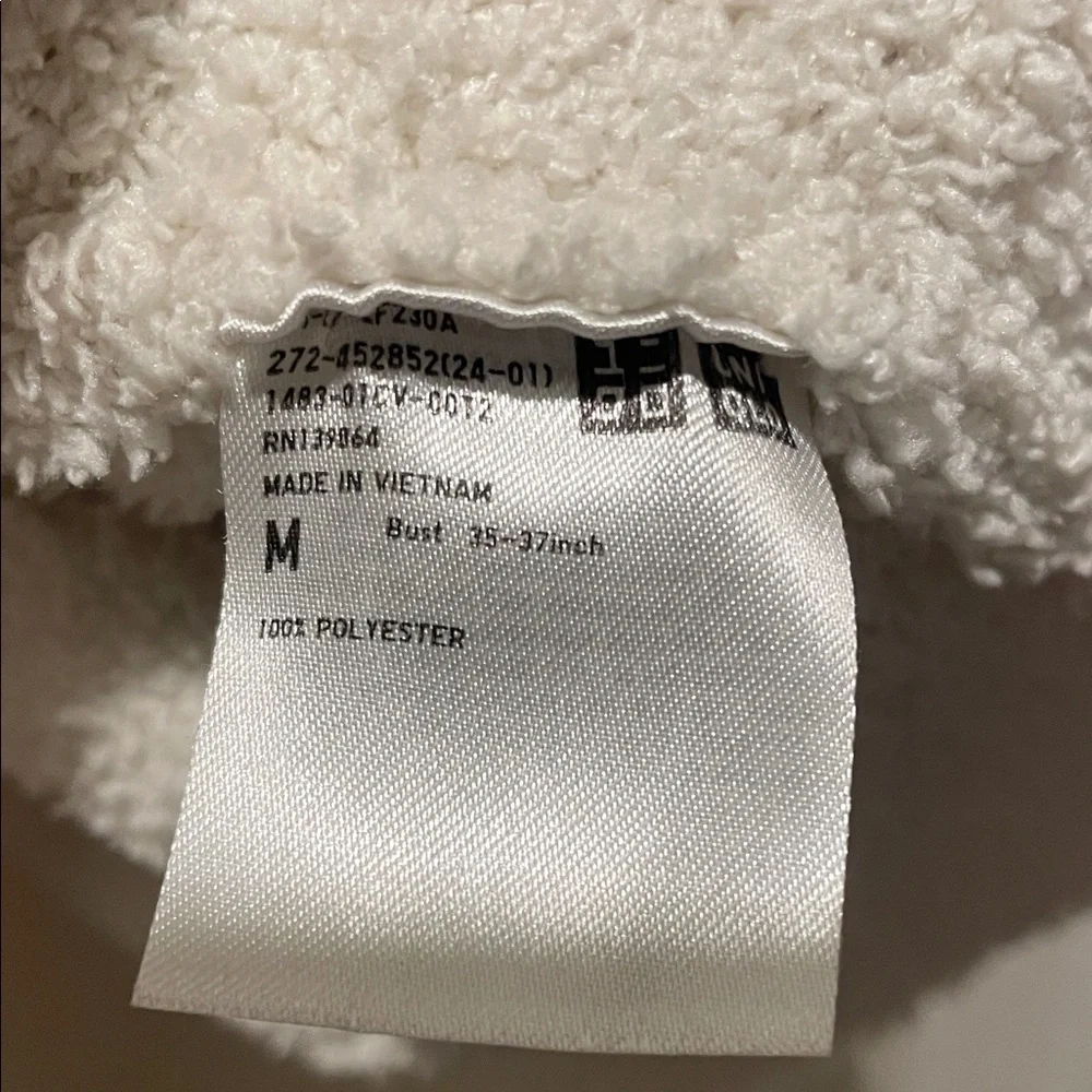 Uniqlo Cream Crew Neck Teddy Bear Sweater